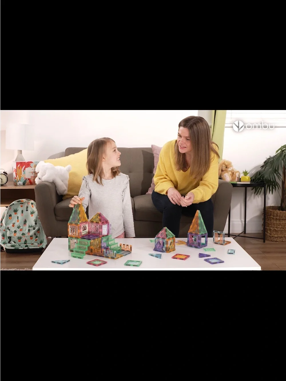 Ombu Magnetic Tiles 102 Piece Set And 1 Storage Bag